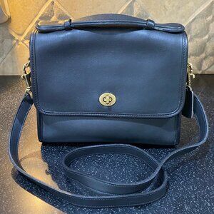 vintage Coach Court crossbody satchel bag #9870 black MINT